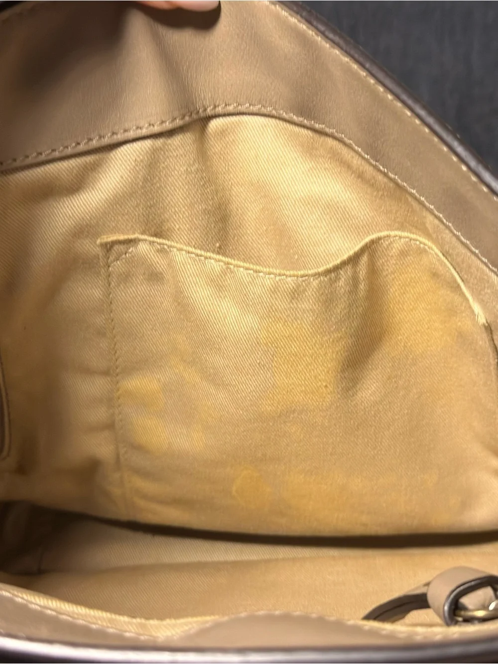 Chloe Beige Faye Backpack with Gold Hardware